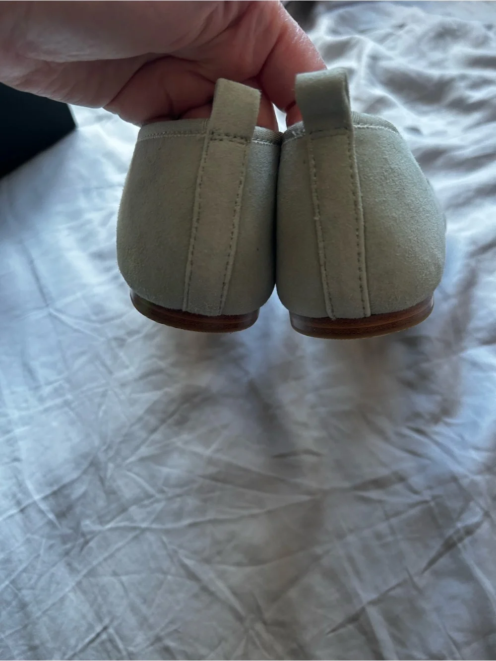 Marc Fisher Light Green Ubet Suede Ballet Flats